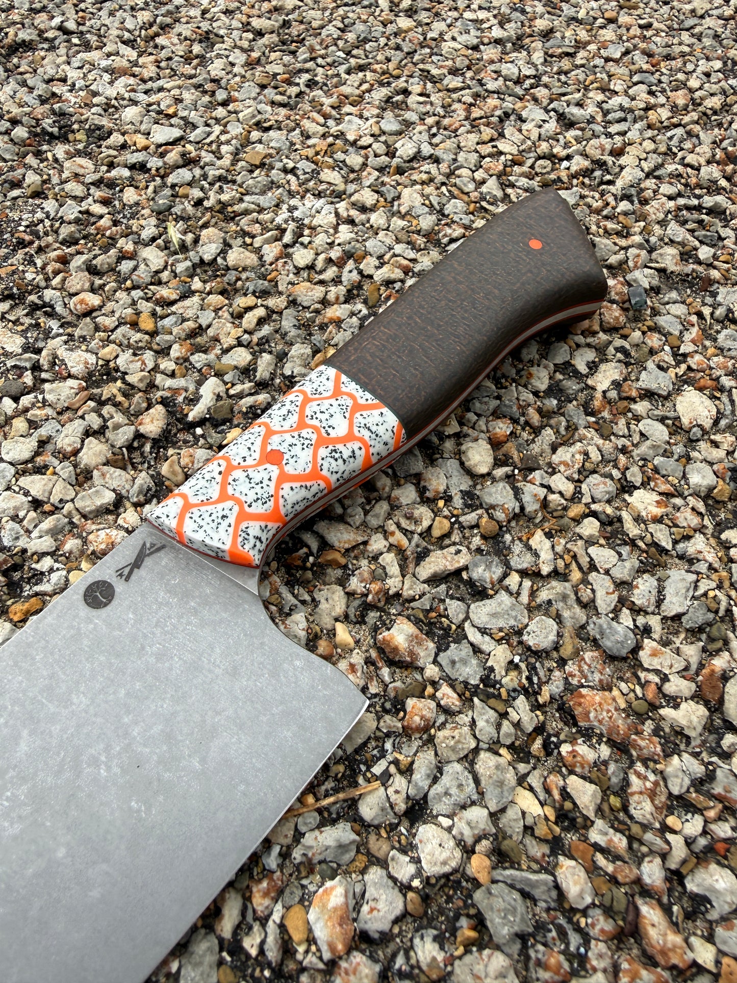 Powerhouse Santoku - Stainless, Sage Micarta and GripX