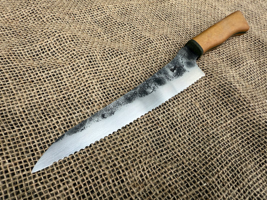 Offset Stainless Bread Knife in Richlite