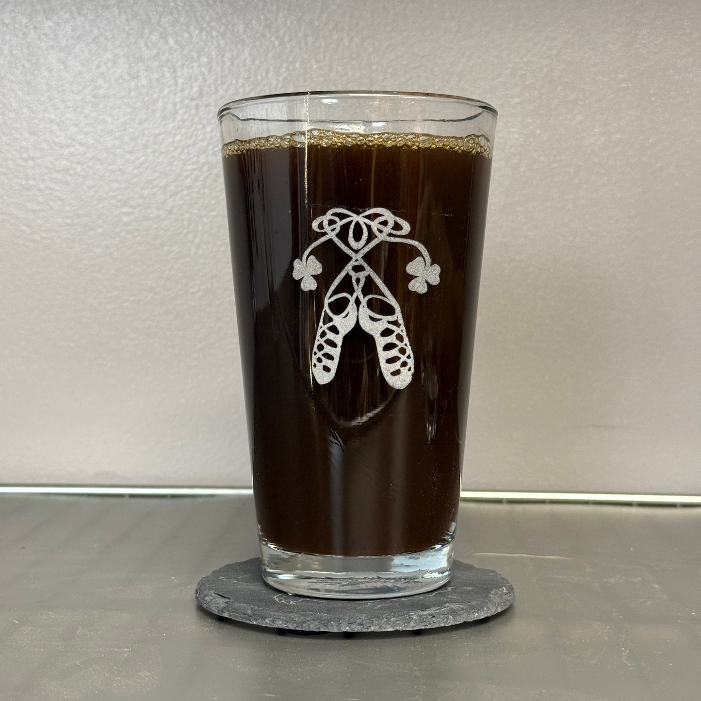 Etched Pint Glass