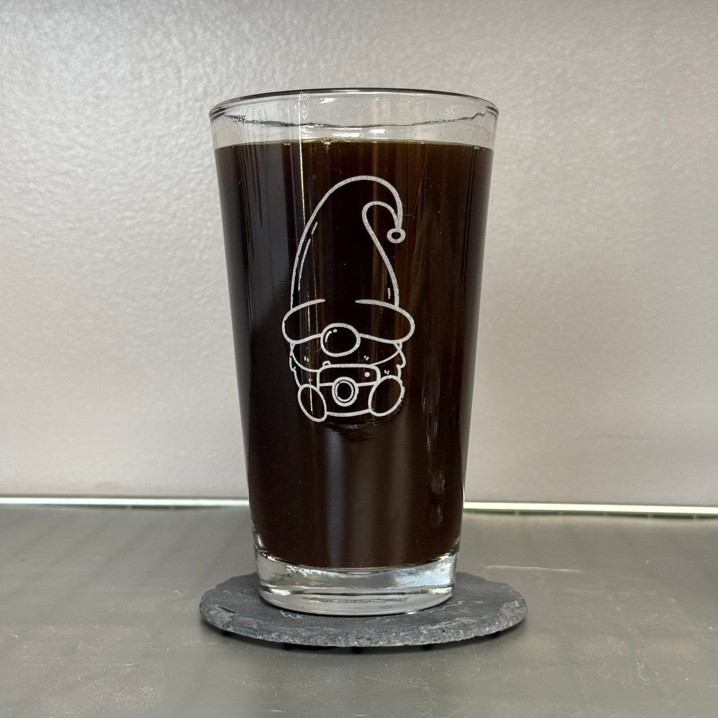 Etched Pint Glass