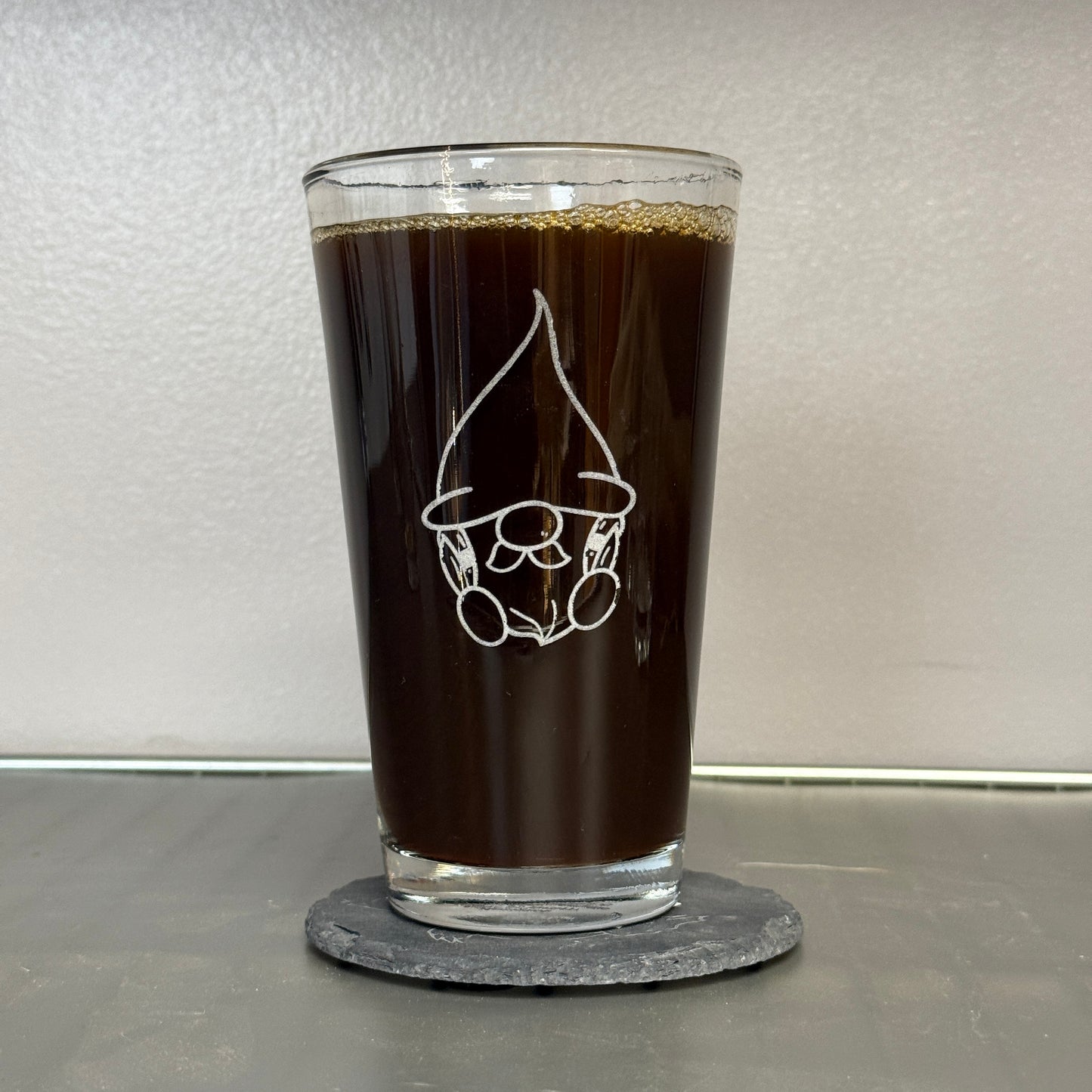 Etched Pint Glass
