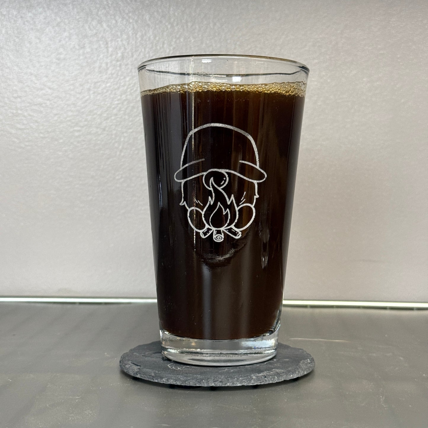 Etched Pint Glass