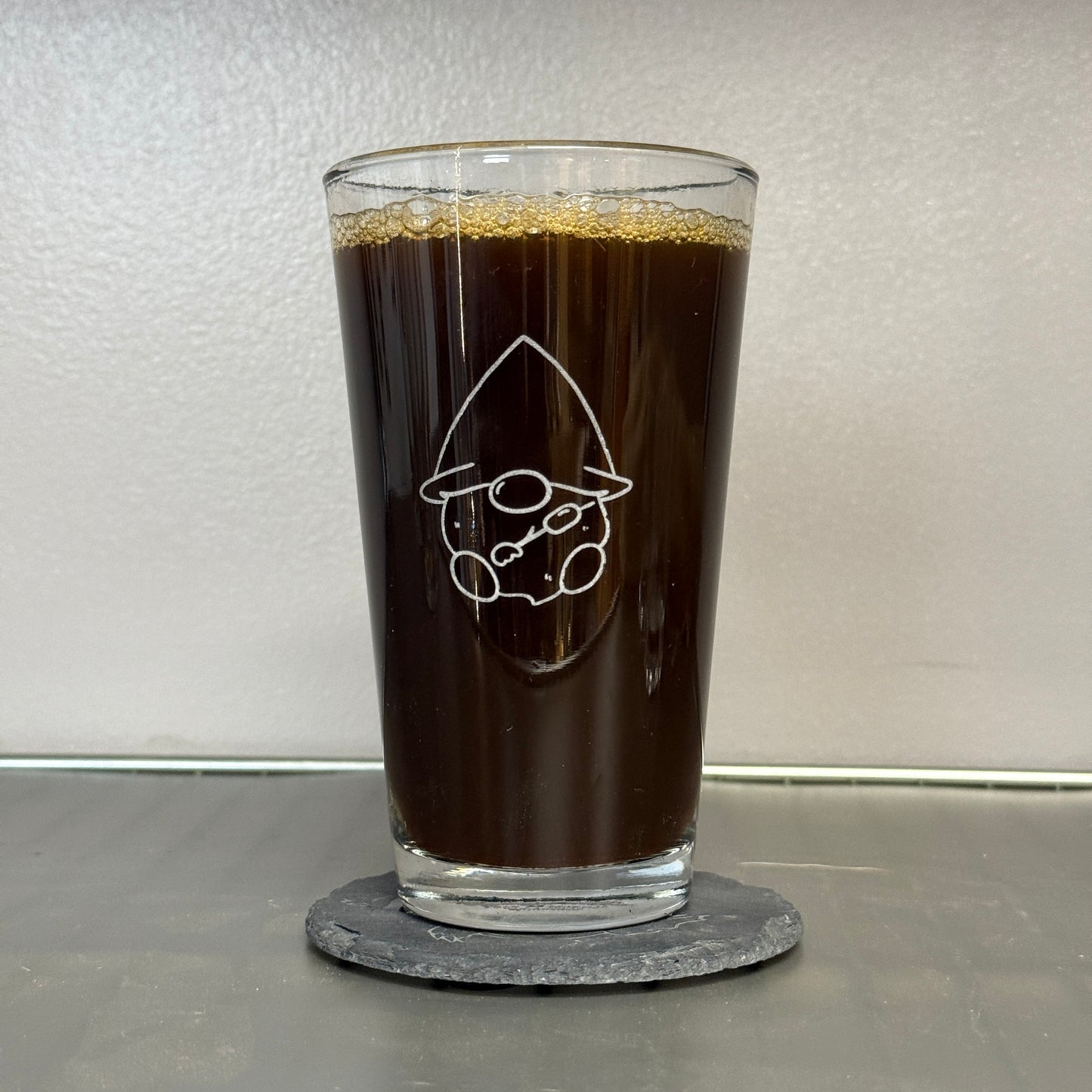 Etched Pint Glass