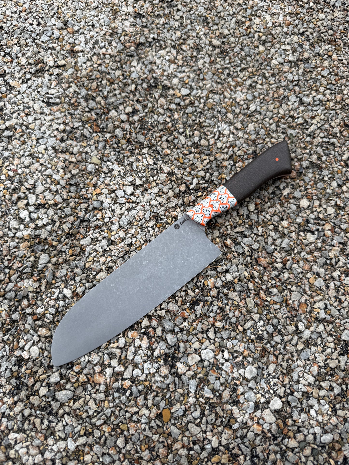 Powerhouse Santoku - Stainless, Sage Micarta and GripX