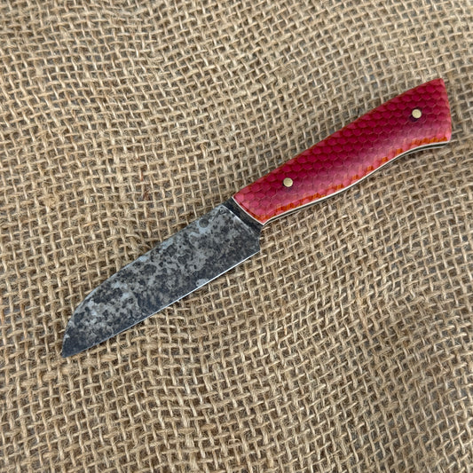Carbon Paring - Red Honeycomb
