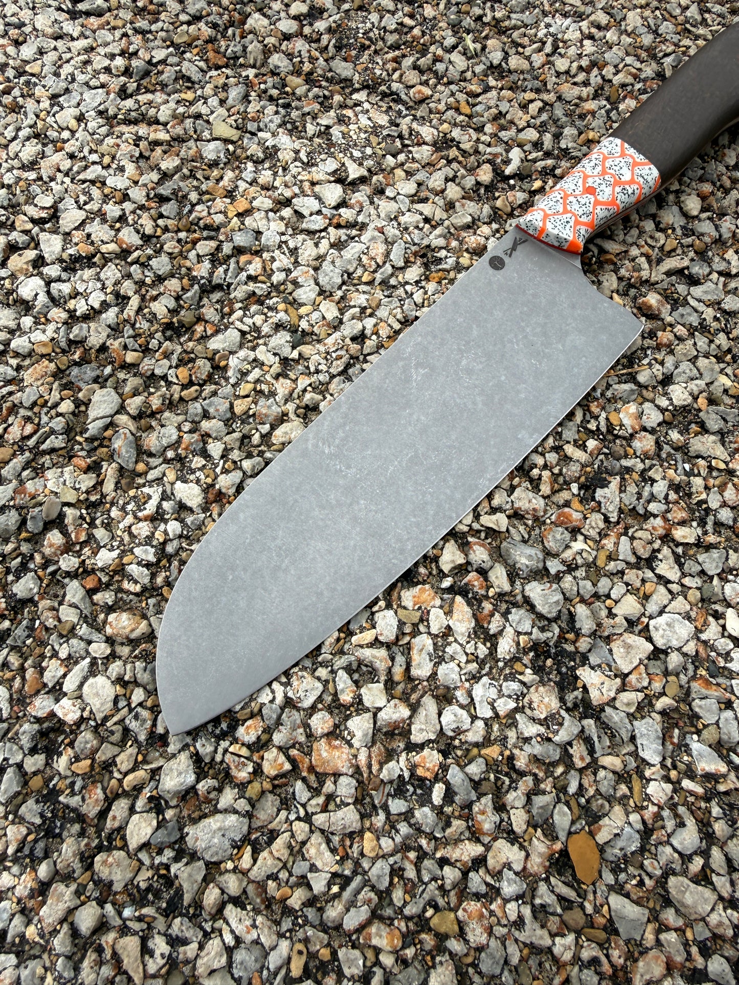 Powerhouse Santoku - Stainless, Sage Micarta and GripX