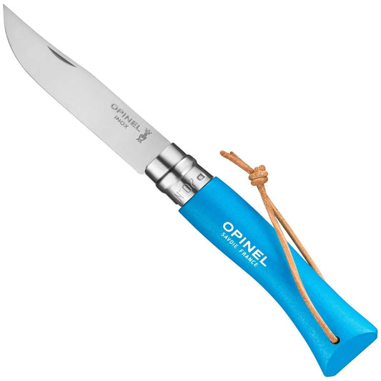 No.07 Stainless Steel Pocket Knife with Lanyard - Sky Blue